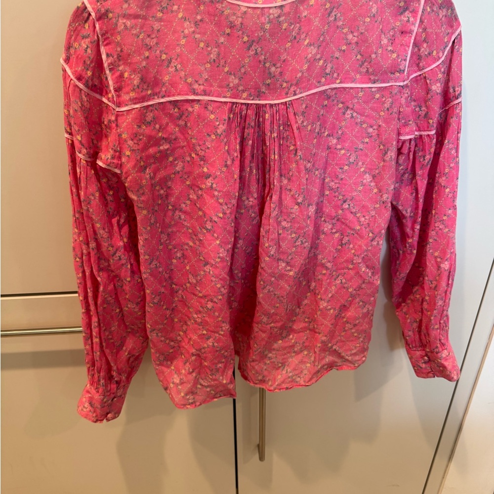 Loveshackfancy Pink Patterned Blouse - image 2
